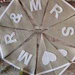 Natural Linen Wedding Bunting